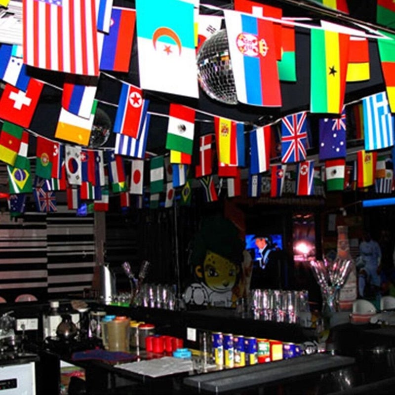 g2plus International Flags  41 Feet 8.2'' x 5.5'' World Flags  50 Countries Flags Pennant Banner for Bar  Party Decorations  Sports Clubs  Grand Opening  Festival Events Celebration - Image 5
